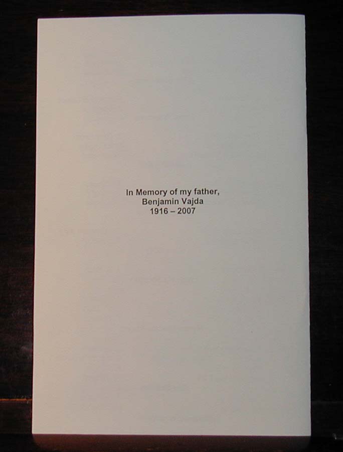 Back of Program